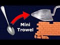 How to make a mini trowel from a spoon. Miniature Trowel to Build a Mini Model House.Easy and Simply