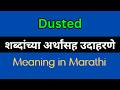 Dusted Meaning In Marathi / Dusted explained in Marathi