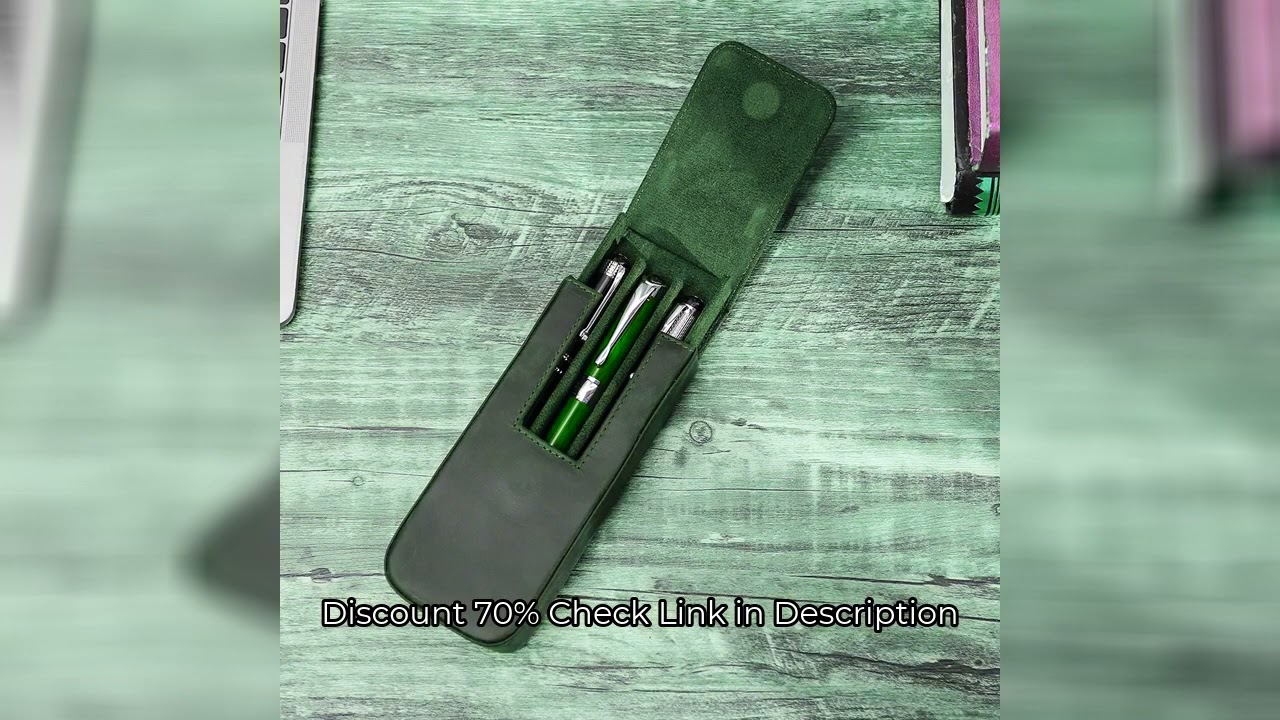 Luxury Genuine Leather 3 Slots Pen Case With Removable Pen Tray Holder Pencil Case Office School Sup