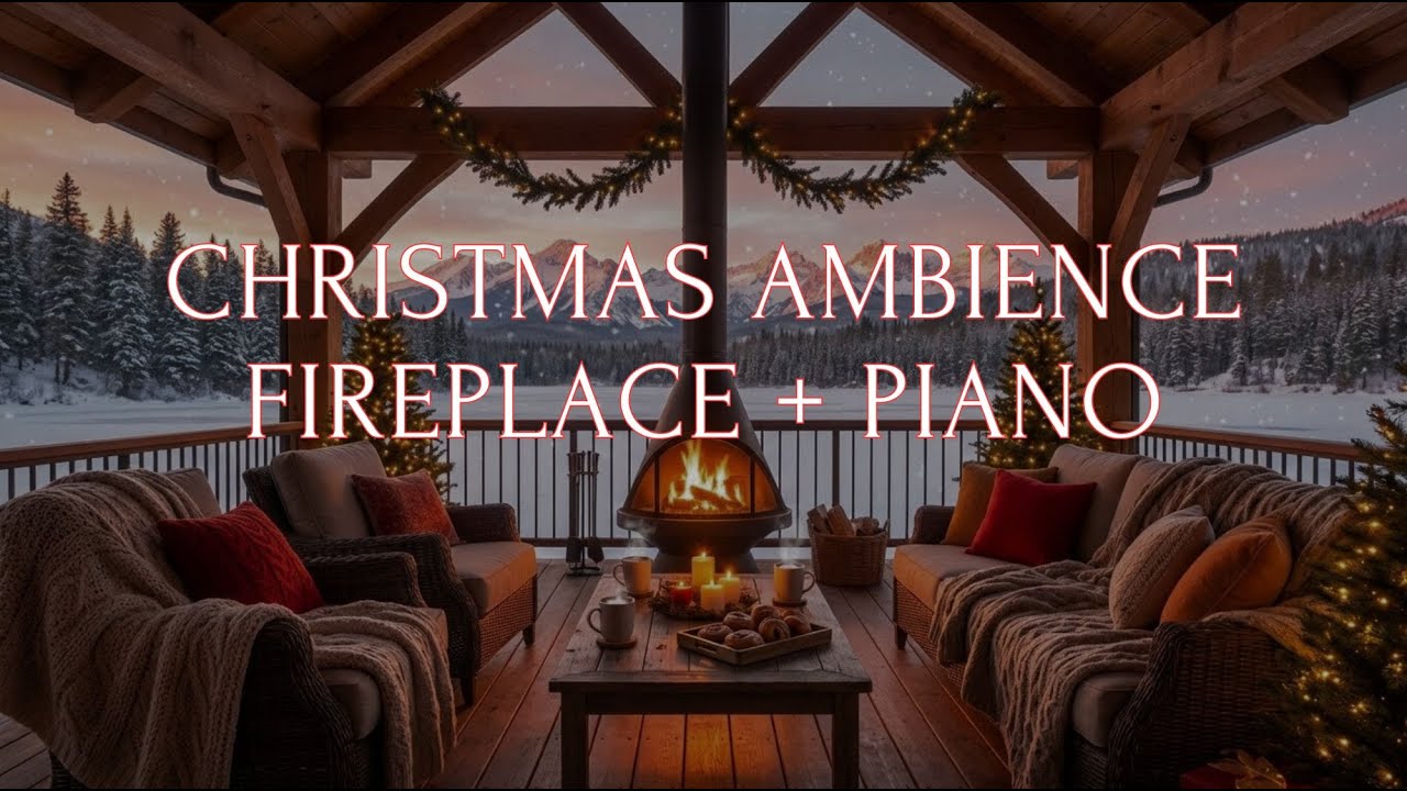 Soothing New Year 2026 Ambience 🔥 Instrumental Jazz Music With Fireplace & Relaxing Piano
