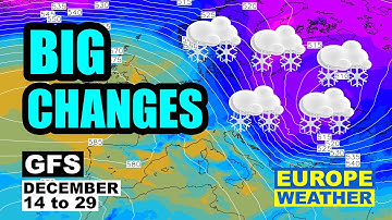 Big weather changes in late December over  Europe – GFS snow, rain, temperature maps | 29/12/2025