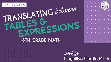 6th Grade Math: Translating Tables to Algebraic Expressions (Tips for Teachers)