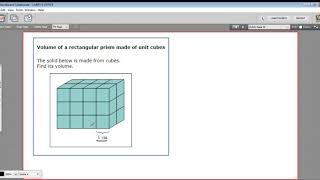 Volume of a rectangular prism made of unit cubes