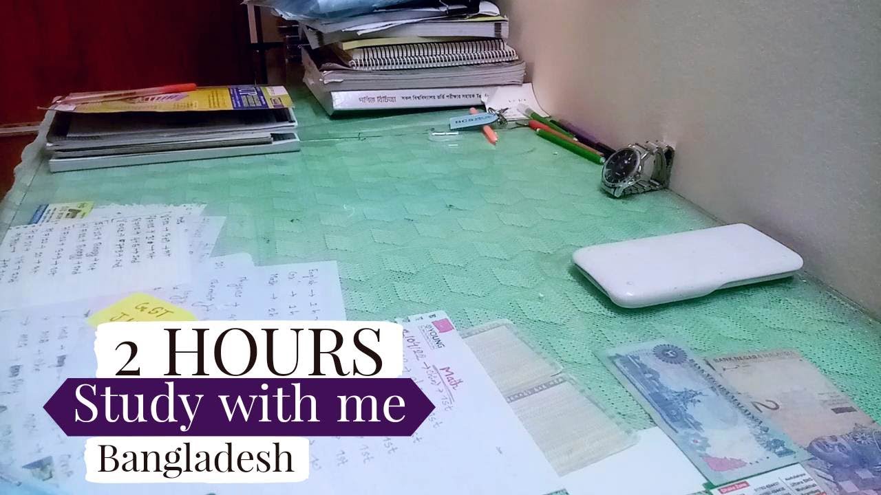 2 HOURS STUDY WITH ME | Background noise,Break(5min after 1h), NO music ...