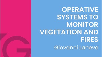 Operative systems to monitor vegetation and fires - Giovanni Laneve