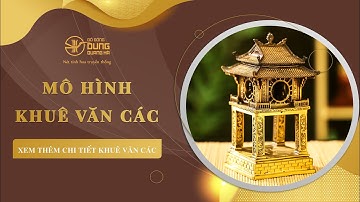 Mô Hình Khuê Văn Các Bằng Đồng Vàng Mộc Cổ Kính | Đồ Đồng Dung Quang Hà
