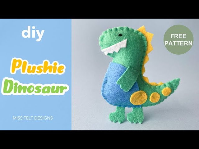 How To Make Felt Dinosaur | FREE PATTERN | Felt Plush DIY Tutorial - YouTube how-to-make-felt-dinosaur-free-pattern-felt-plush-diy-tutorial-youtube