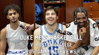Duke Men's Basketball Post-Game Interviews - Duke v. BC 12/3/22 - Duke Student Broadcasting
