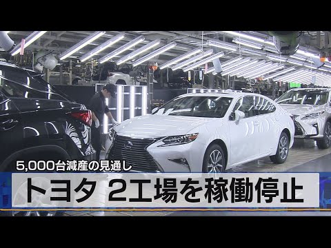 5,000台減産の見通し　トヨタ ２工場を稼働停止（2021年7月28日）