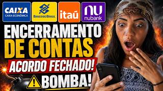 BOMBA CAIXA ECONÔMICA, BANCO DO BRASIL, ITAÚ E NUBANK FECHAM ACORDO PARA BLOQUEIO DE CONTAS   VEJA T