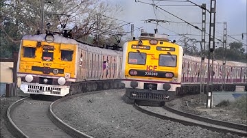 Fast & Furious Speedy EMU Trains Skip Sharpe Curve | Howrah-Katwa Local Crossing Bandel-Katwa Local