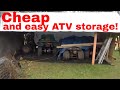 Building Winter Storage for 6 ATVs, 9' x 16' shelter for less than $300! Building Winter Storage for 6 ATVs, 9' x 16' shelter for less than $300!