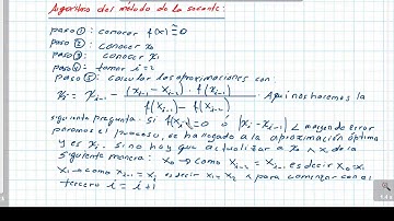ALGORITMO DEL METODO DE LA SECANTE GRABADO COMPLETAMENTE