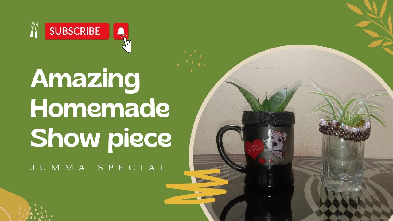 How to Make Show piece at home very easy with broken glasses