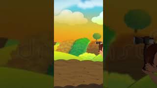 A hardworking farmer in rustic clothing and a straw hat is tending to crops in a lush green field