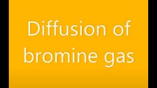 1. Diffusion in gases - bromine in a jar