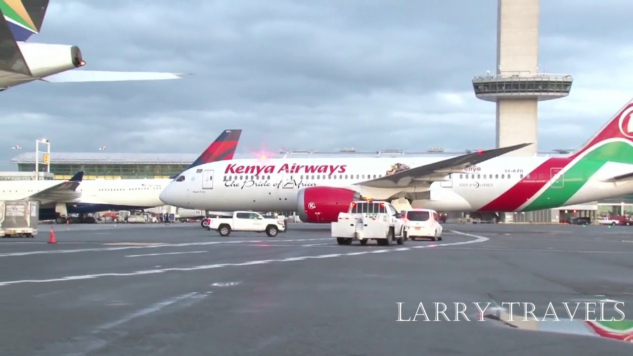 Kenya Airways Flight A002 Landing At Jfk New York!!!