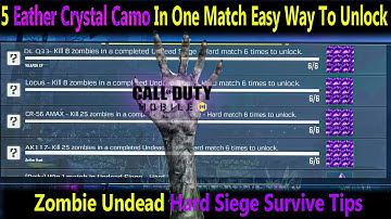 AETHER CRYSTAL CAMO GUIDE Open 5 Aether Crystal CAMO One Match((Undead Siege Zombies Survival Tips)