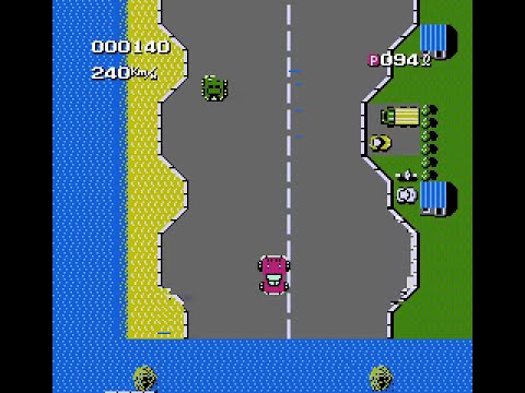 [Dendy/NES] Bump 'n' Jump / Burnin' Rubber (Jp) [Полное прохождение / Longplay]