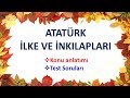 Atatürk İlke ve İnkılapları | Konu anlatımı Test Soruları