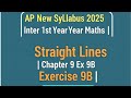 Inter first year maths new syllabus straight lines chapter 9 exercise 9b 1st roman