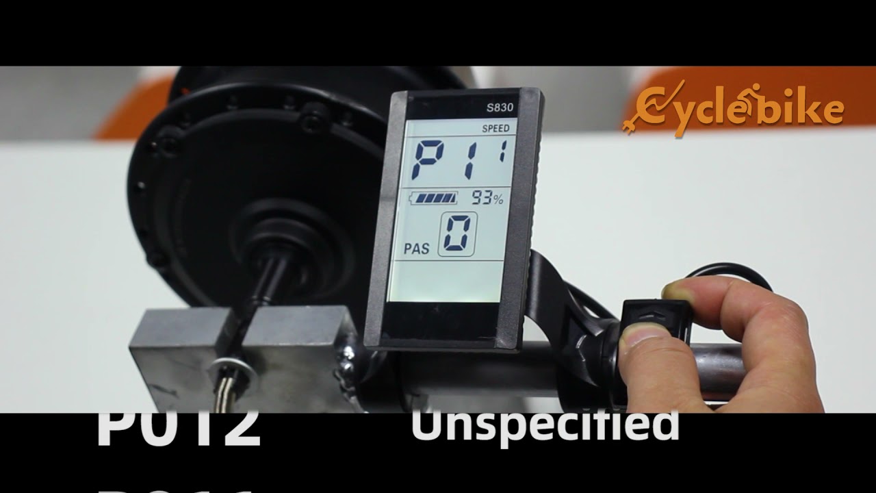 electric bike meter S830 model Setting