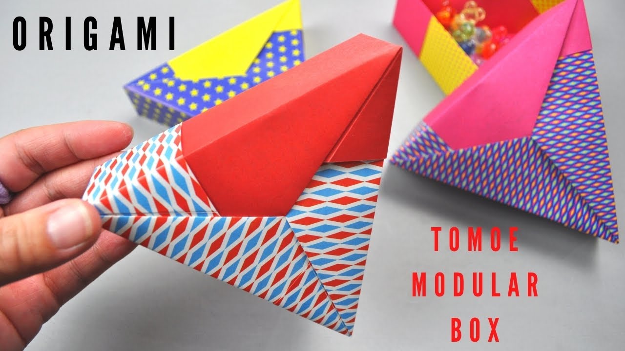 Origami Modular Box Tutorial {Triangular Modular Box with Lid} - YouTube