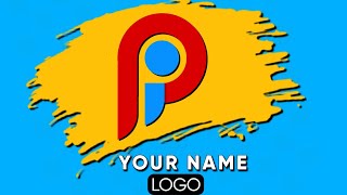 How To Make I P Name Logo || IP Name Logo Design || PixelLab screenshot 2