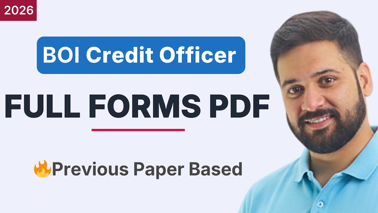 BOI Credit Officer 2025 | Full Forms PDF Free | Previous Paper Based ...