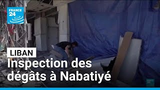 Liban : des habitants inspectent les dégâts à Nabatiyé • FRANCE 24