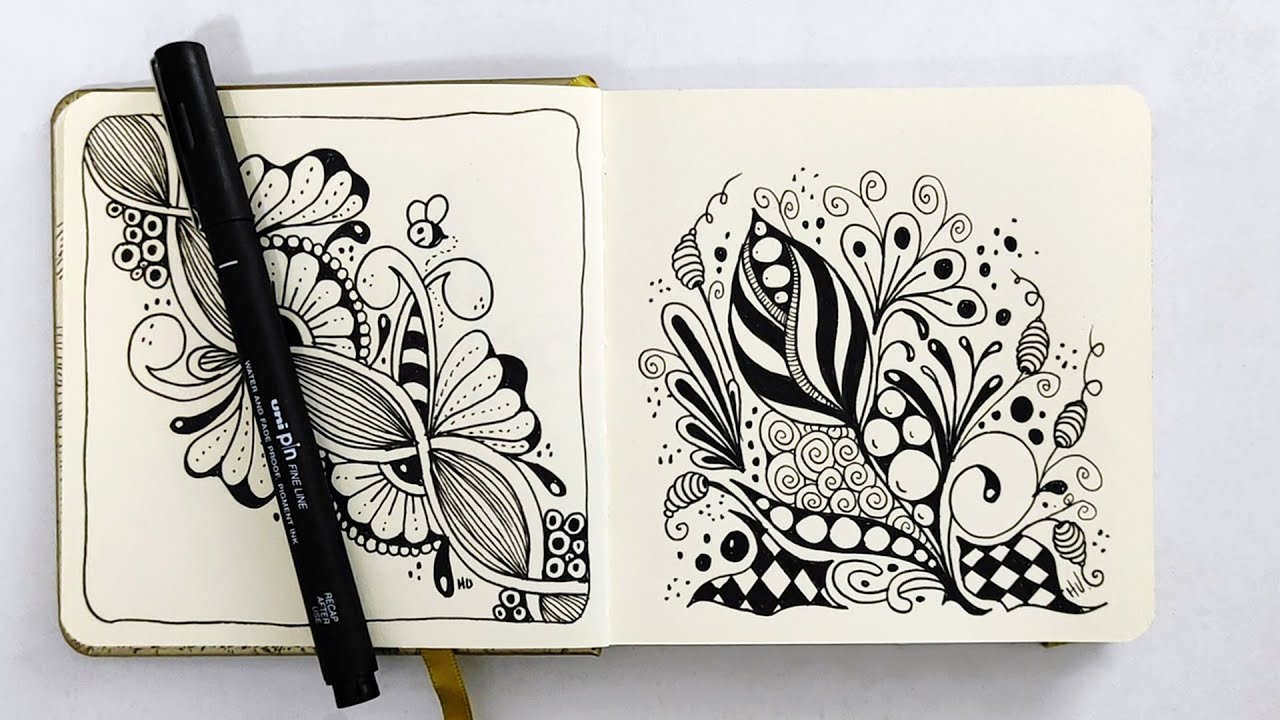 Easy Zentangle: Create Mini Zentangle Art with Simple Tangle Patterns
