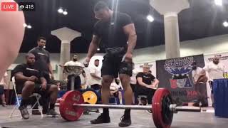 Larry Wheels 6th Event Max Axle Double Overhand Final attempt 195kg