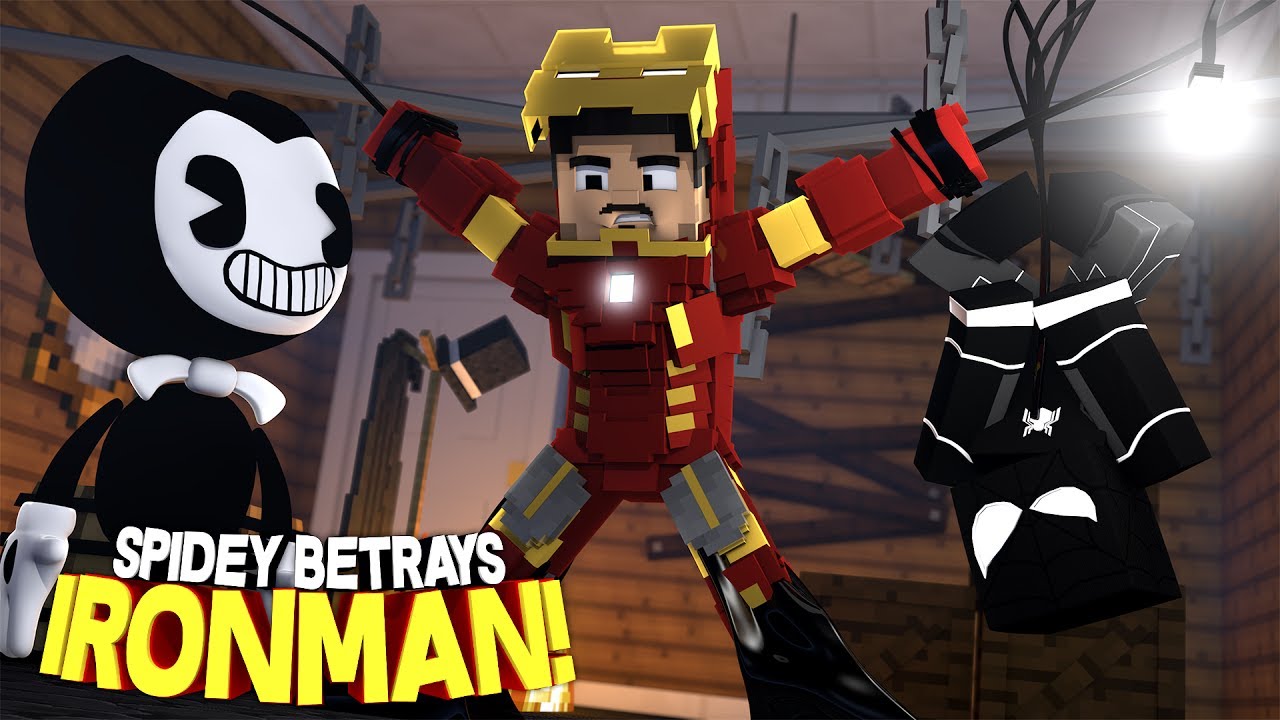 SPIDER-MAN JOINS BENDY AND BETRAYS IRON MAN  Minecraft 