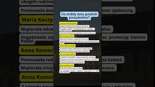 Żony polskich prezydentów – co naprawdę robiły dla ludzi #PolskaHistoria #polska #shorts