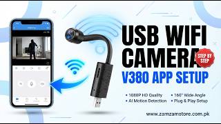 WiFi Mini USB Camera 1080P | V380 Pro App Setup Urdu | Smart Home Security 2026