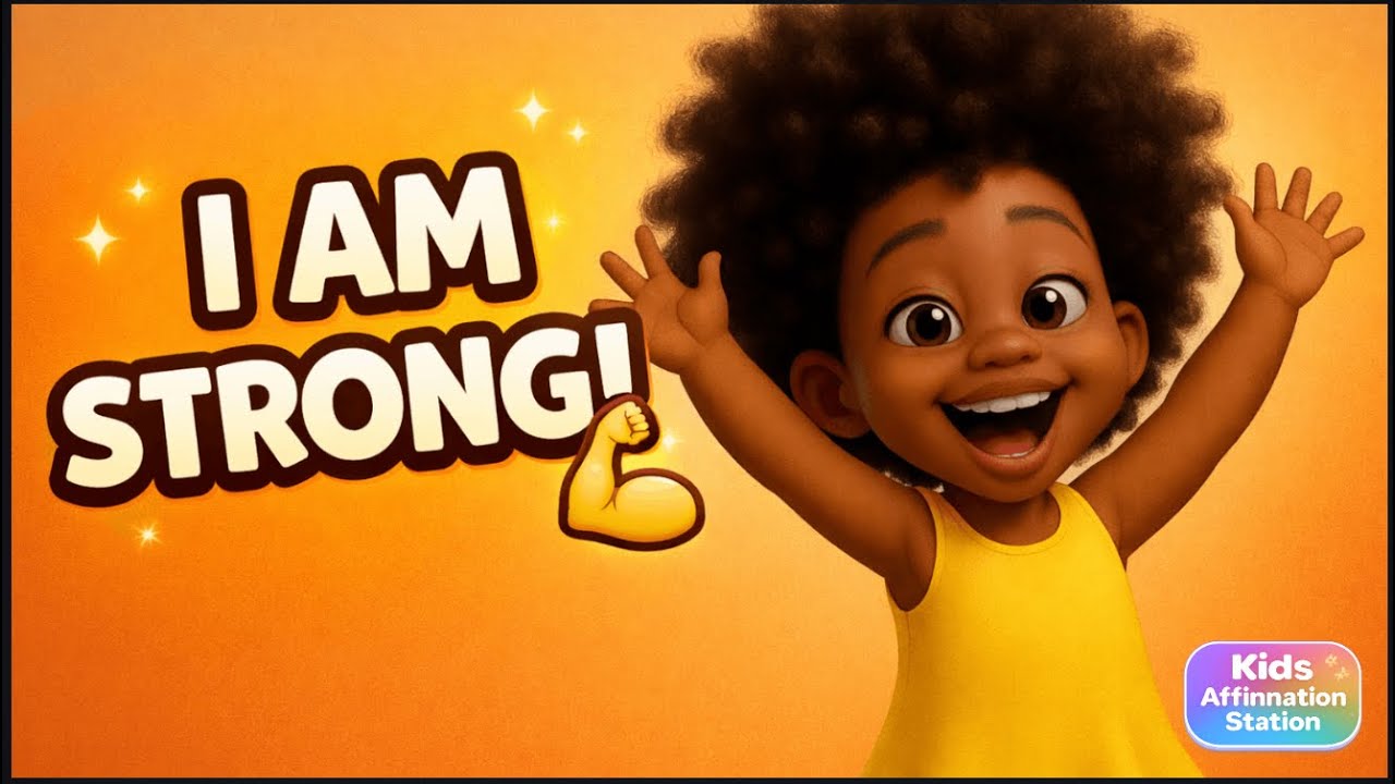 I Am Strong & Brave! 💪 Morning Affirmations Song for Kids | Positive Growth Mindset