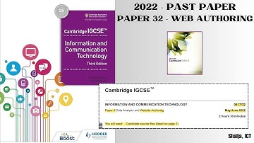 MAYJUNE 2022 PAPER 32 | WEBAUTHORING | +EVIDENCE FILE #EXPRESSIONWEB4 #ICT #CAMBRIDGE  #IGCSE