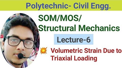 SOM/MOS/Structural Mechanics(Lecture-6) Volumetric Strain due to Triaxial Loading @Ashwini Sharma