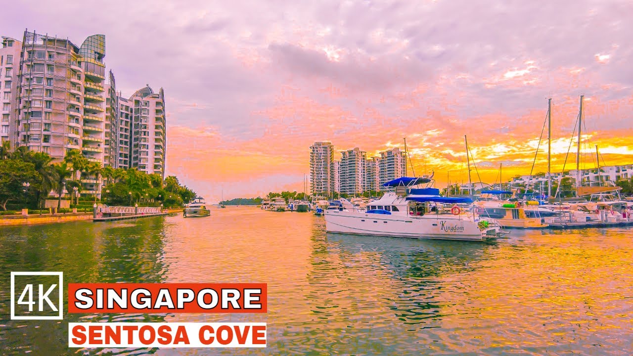 Singapore Richest People Hide Out Place? Sentosa Cove | Quayside Isle Mall Tour
