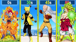 Every 60 SECONDS ONE ANIME CHARACTER in GTA 5.....! screenshot 4