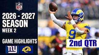 New York Giants vs. Los Angeles Rams MNF | Game Highlights 2nd-Qtr | Week 2 NFL 2026