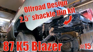 Installing Offroad Design 2.5" shackle flip kit on my 87 K5 Blazer part 15