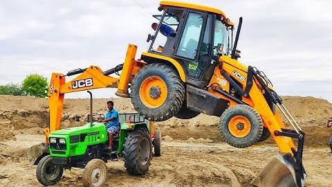 new jcb 3dx plus backhoe loader unfortunately stuck in mud its self rescue | jcb video