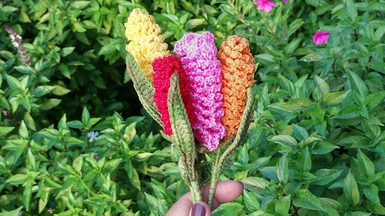 flores de crochê coloridas 💜😍 passo a passo