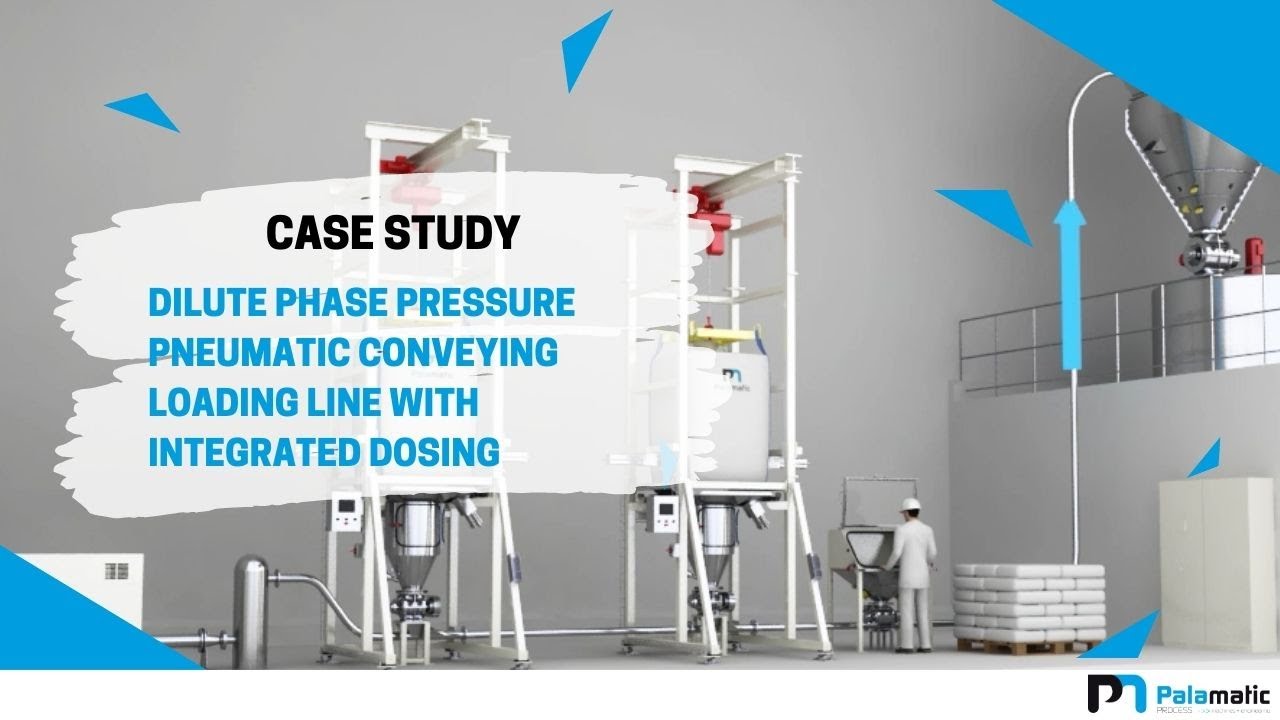 Dilute phase pressure pneumatic conveying loading line with integrated