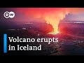 Volcano eruption in Iceland threatens nearby Grindavik | DW News image