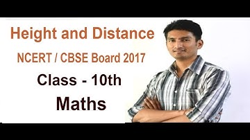 Class 10th SA2 Questions Height and Distance | Part 1| NCERT/CBSE Board 2017 || True maths