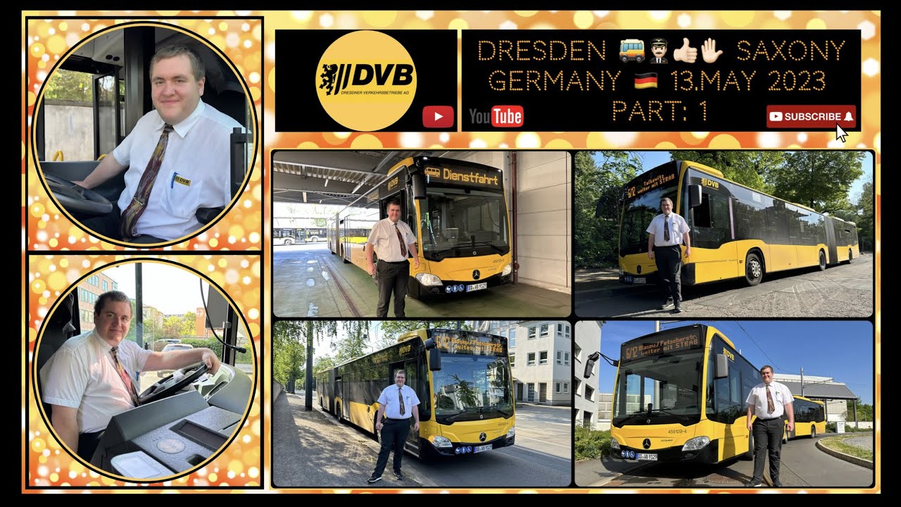 Dresden Bus line EV 6/12 with Bus driver Christoph / Part1 /Dresdner Buslinie EV 6/12 mit