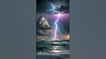 Thumbnail of Massive Lightning Strike Over the Ocean in Ultra Slow Motion 🌩️⚡