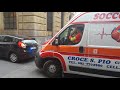 Stuck in the traffic jam  ambulance new ambulanza croce san pio bloccata nel traffico in emergenz